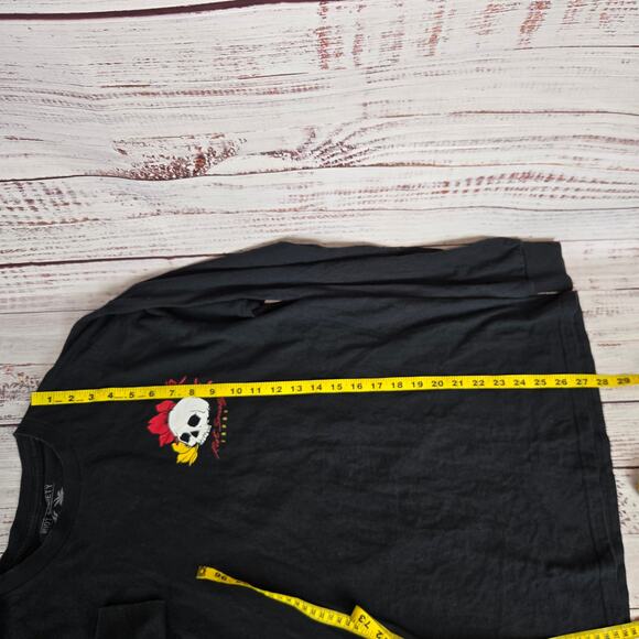 Riot Society Men Black Long Sleeve T-Shirt L Panda Rose Goblincore Asian Samurai - Picture 7 of 9